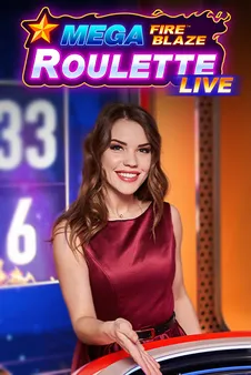 Mega Fire Blaze Roulette Live game poster at Kaasino Casino